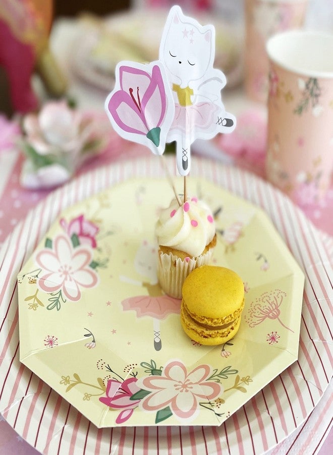 Pooka Cat Ballerina Party Plates (Set of 8)| Ballerina Birthday Party | Cat Paper Plates | Ballerina Paper Plates | Cat Birthday Party - Image 2